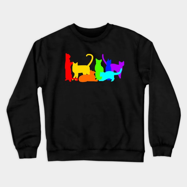 Rainbow Cats Crewneck Sweatshirt by ChePanArt